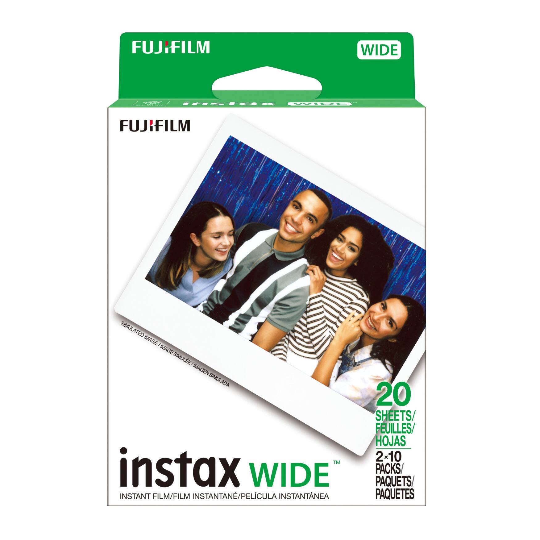 FUJIFILM WIDE - INSTAX Ee FUJIFILM SIMULATED MAGIE MMACIE SMULEE SO P MMAGEN SIMULADA 20 SHEETS/ FEUILLES/ HOJAS 2x10 TM instax WIDE PACKS/ PAQUETS/ INSTANT FILM/FILM INSTANTAN/PELCULA INSTANTNEA PAQUETES