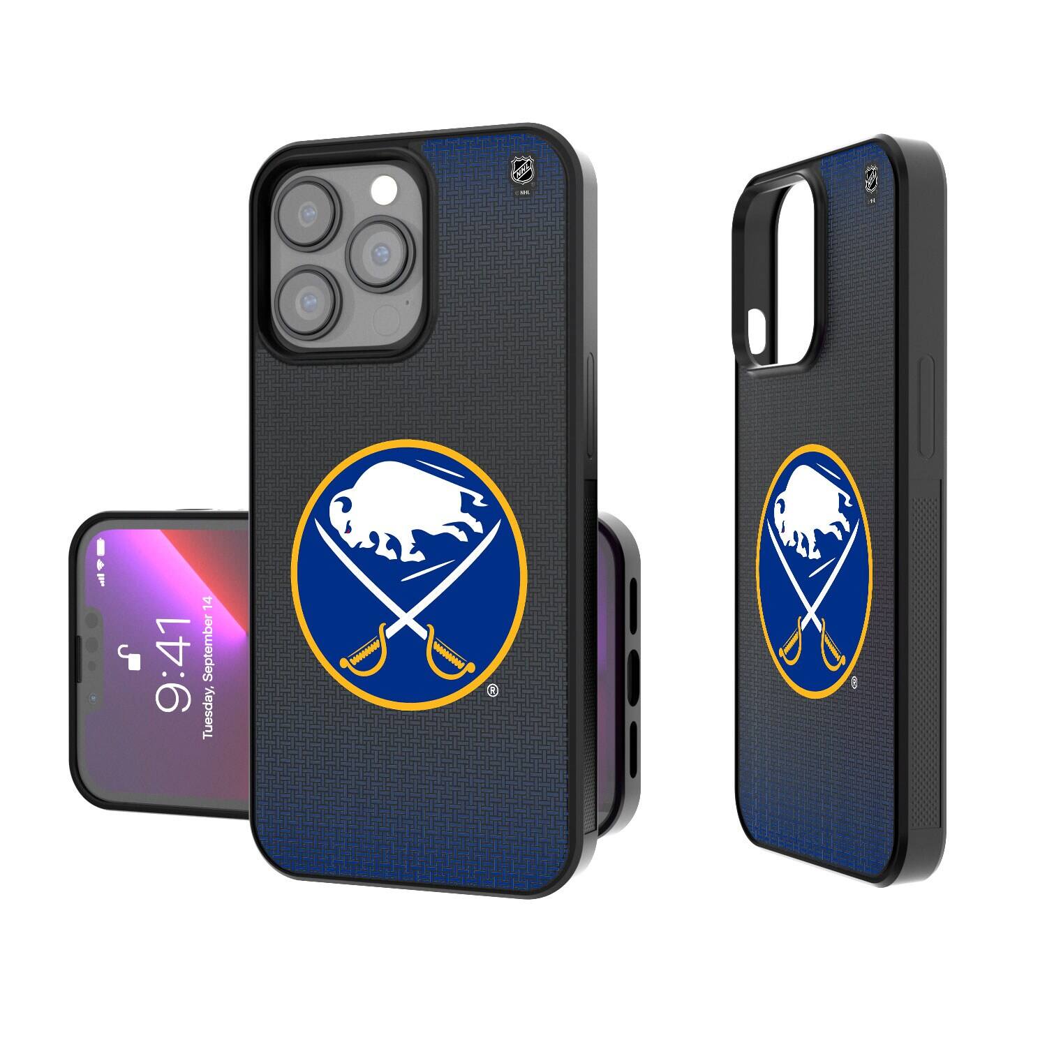 Keyscaper - NHL - Buffalo Sabres Linen Logo iPhone Bump Case - 16 Pro Max - Black