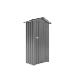 Mondawe - 2.5x1.5 FT Small Metal Galvanized Iron Garden Shed with a solid lock system - Black