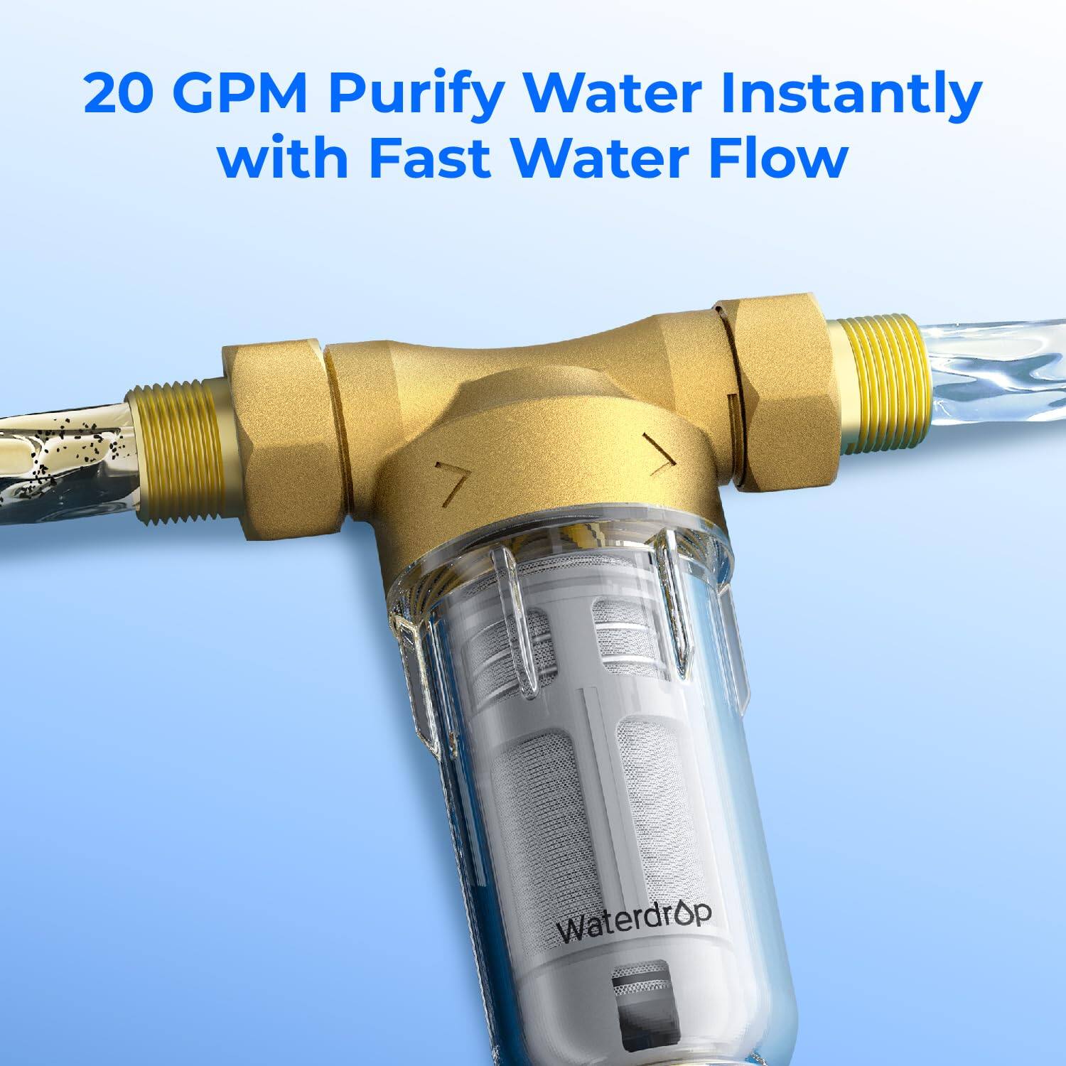 20 GPM Purify Water Instantly with Fast Water Flow Waterdrop