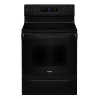 Whirlpool - 5.3 Cu. Ft. Freestanding Electric Range with Cooktop Flexibility - Black - Front_Zoom