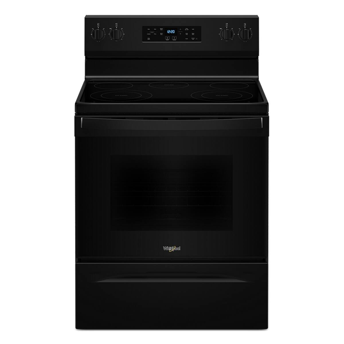 Whirlpool - 5.3 Cu. Ft. Freestanding Electric Range with Cooktop Flexibility - Black