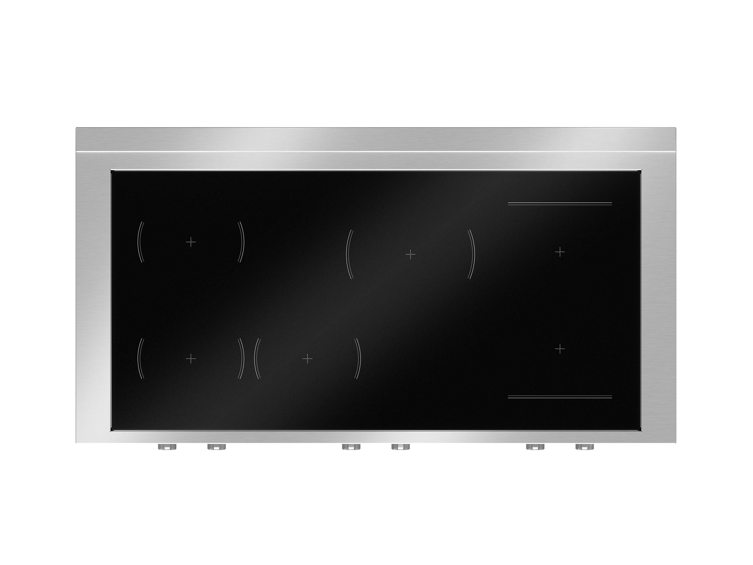 Angle. Bertazzoni - Professional Series 48" 6-Element Electric Induction Rangetop - Stainless steel - Stainless Steel.