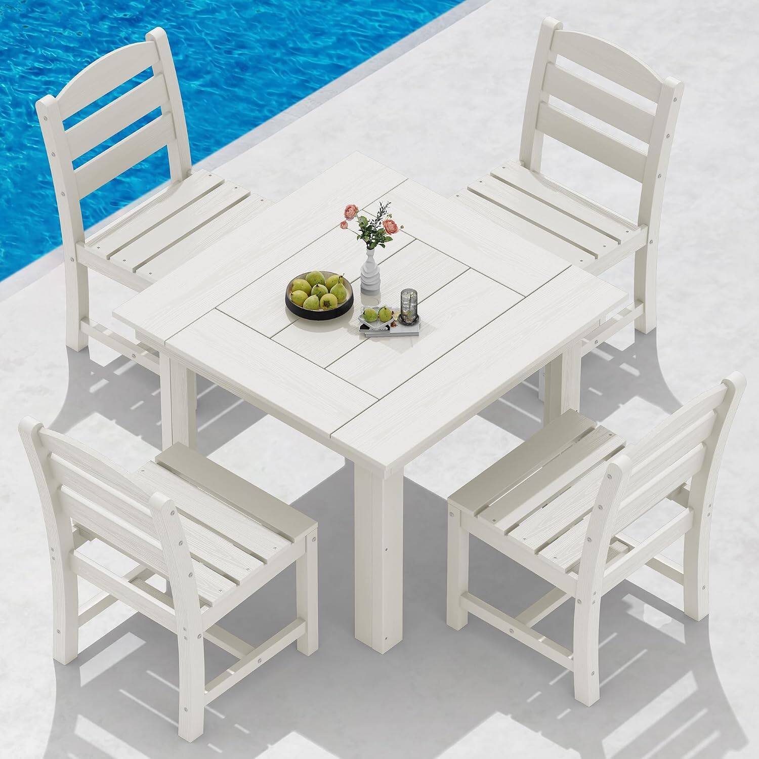 White-Armless Chair