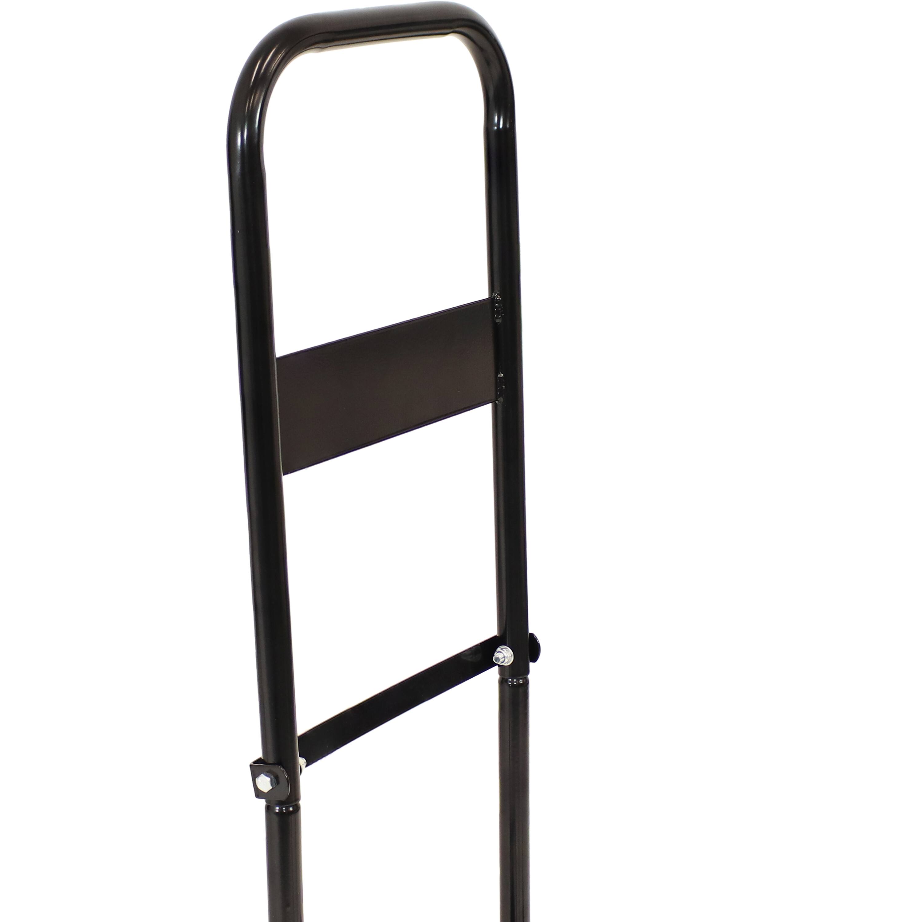 Alt View 10. Sunnydaze - Powder-Coated Steel Log Cart Carrier and Storage Rack with Wheels - Black.