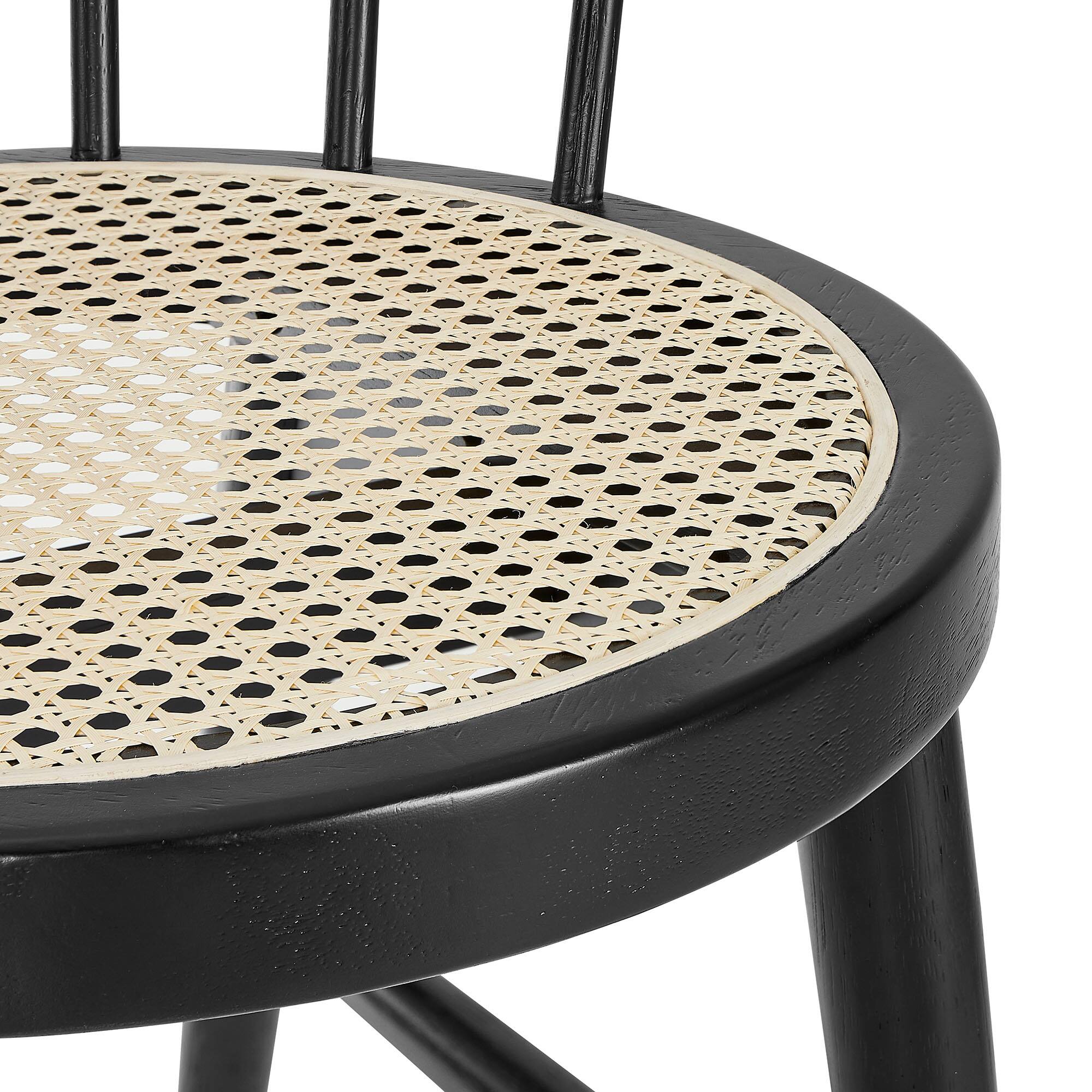 Alt View 4. Modway - Lykke Curved Spindle Back Dining Chairs Set of 2 by Modway - Black.