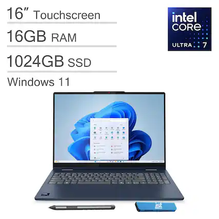 16" Touchscreen
16GB RAM
1024GB SSD
Windows 11
Intel Core Ultra 7