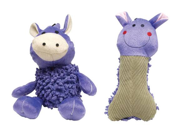 Front. BOSS PET - Boss Pet Digger's Multicolored Plush Shaggy Dog Toy Large 1 pk - Multicolored.