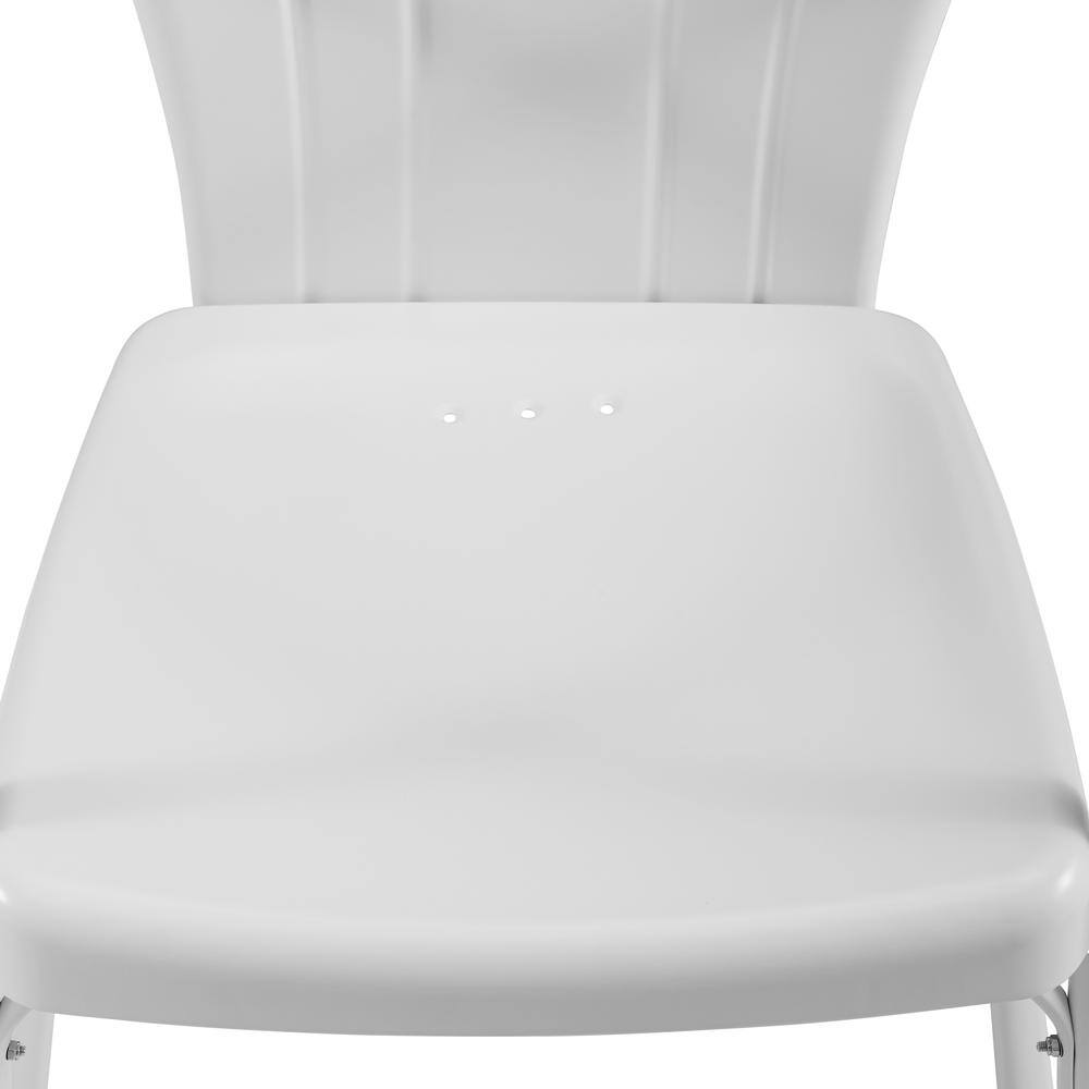 Alt View 8. Crosley Furniture - Tulip 3Pc Retro Outdoor Bistro Set - Bistro Table & 2 Chairs - White Satin.