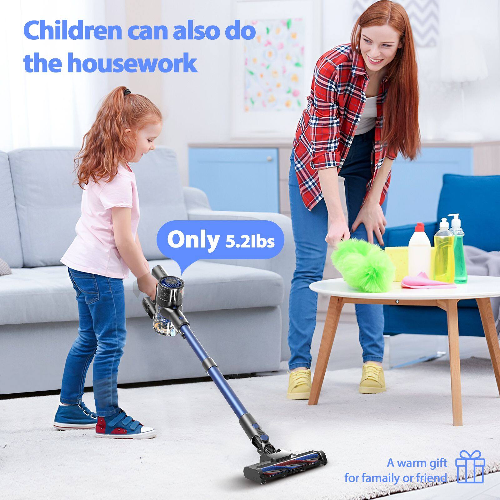 Children can also do the housework

Only 5.2lbs

A warm gift for family or friend