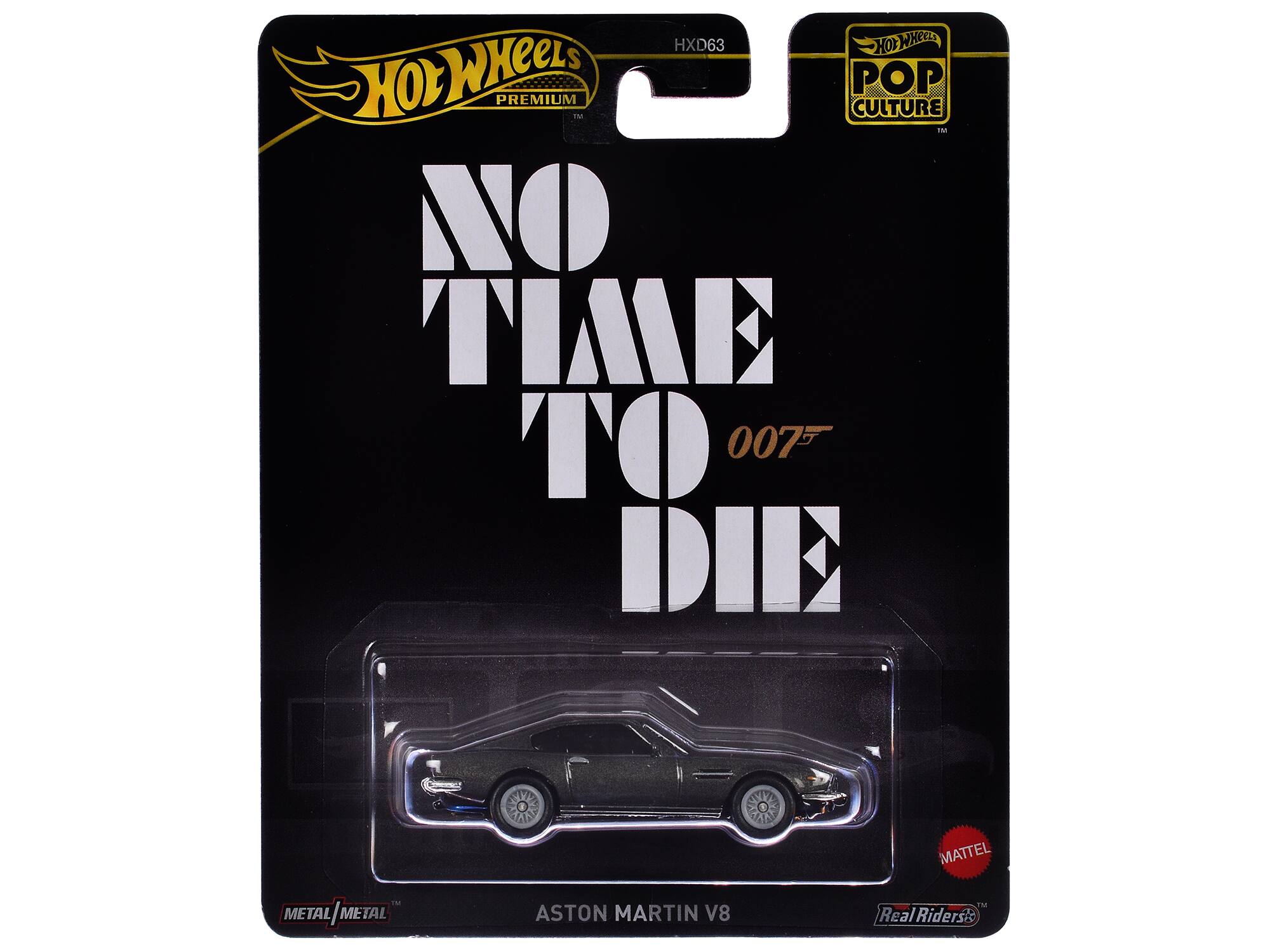HXD63 HOD HOVWKEED Neer HOT WHEELS PREMIUM POP CULTURE 1M ... NO TIME TO DIE 0077 MATTEL E METAL|METAL METAL METAL ASTON MARTIN V8 M Real Riders