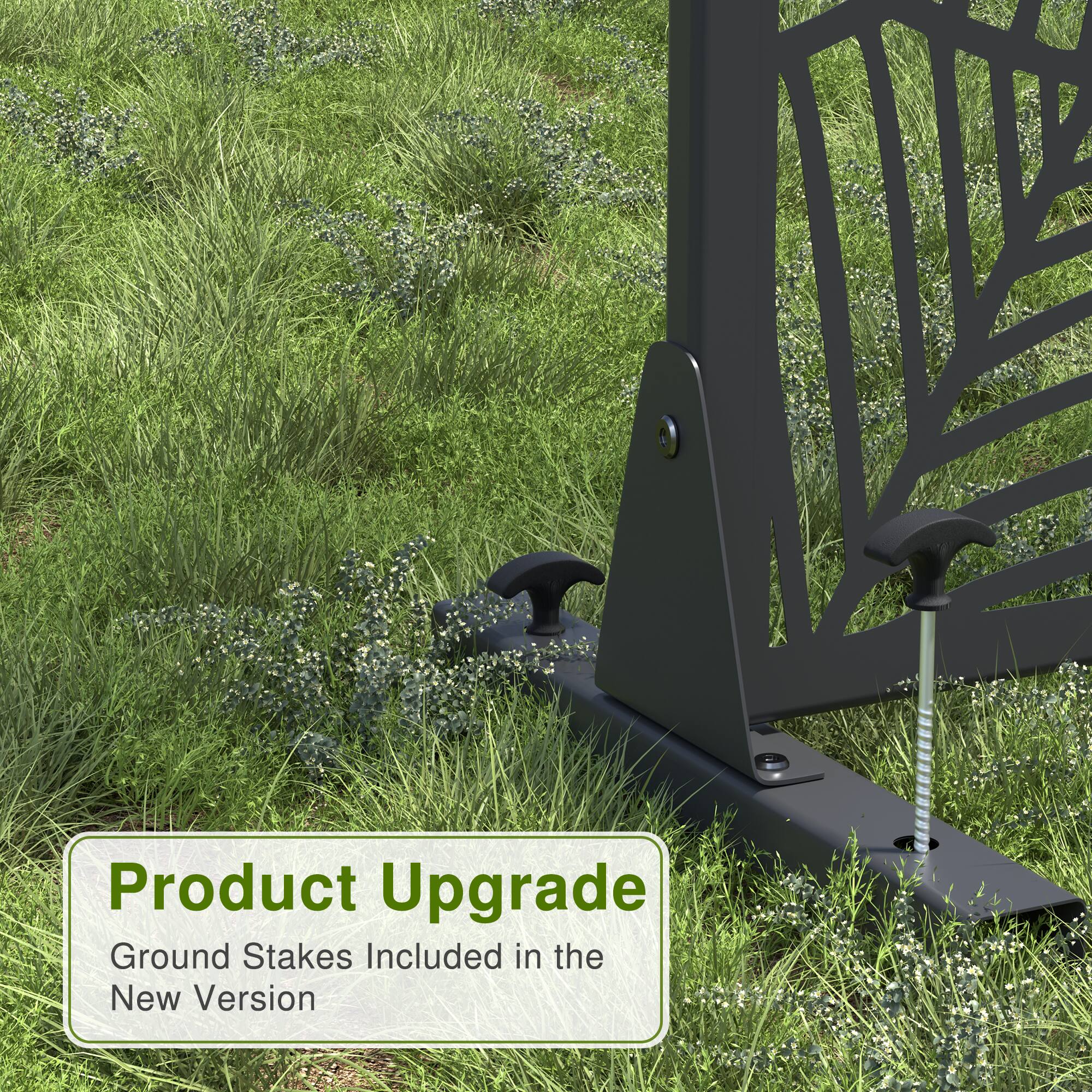 Product Upgrade  
Ground Stakes Included in the New Version
