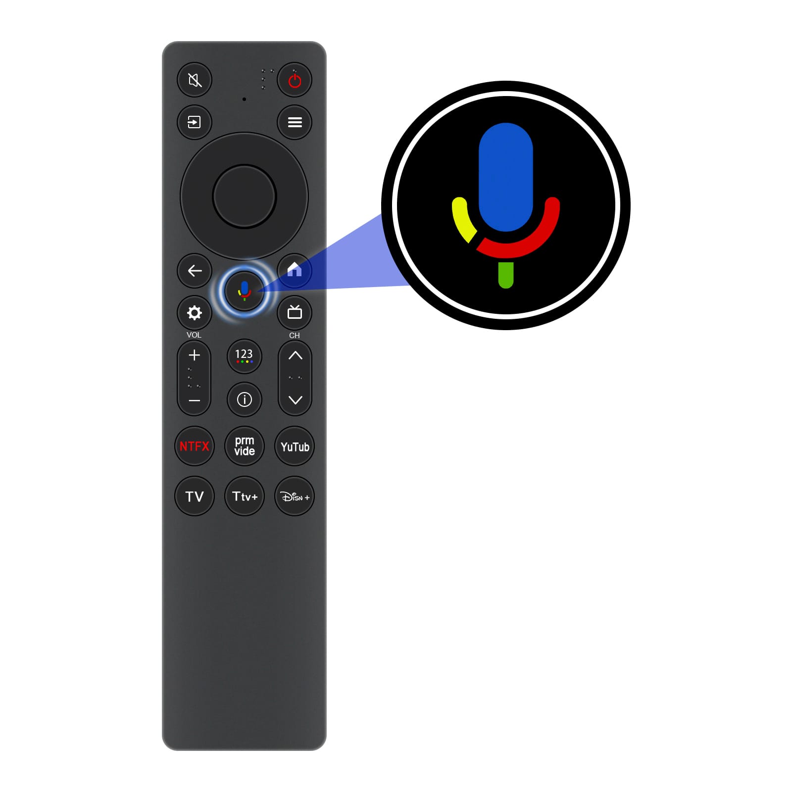 VINABTY - New RC813A FMB2 Voice Replace Remote Control Fits for TCL TV 55C755 65C755 75C755  55QM6K 65QM6K 75QM6K 85QM6K 98QM6K - Black