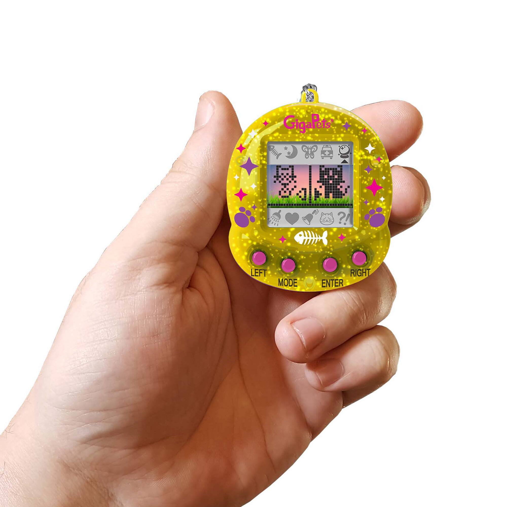 The text on the image reads "Gigarots ?! 6 LEFT MODE RIGHT ENTER."
