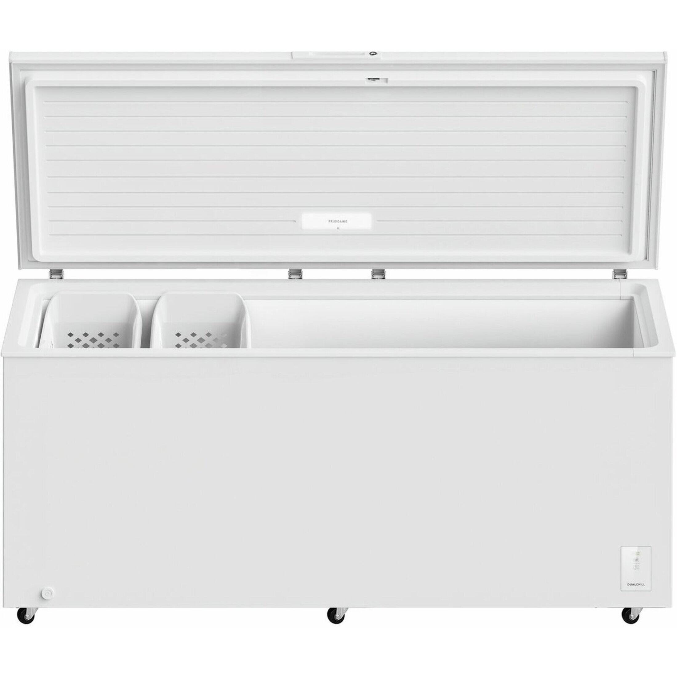 Angle. Frigidaire - 25 cu. ft. Convertible Garage Ready Chest Freezer - White.