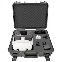 CASEMATIX - Hard Shell Custom Travel Case for Meta Quest 3S, 3 and 2 VR Headsets - Black - Front_Zoom