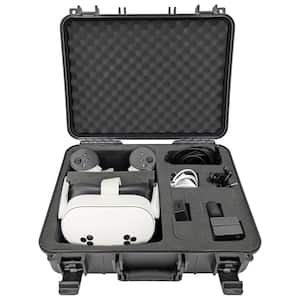 CASEMATIX - Hard Shell Custom Travel Case for Meta Quest 3S, 3 and 2 VR Headsets - Black