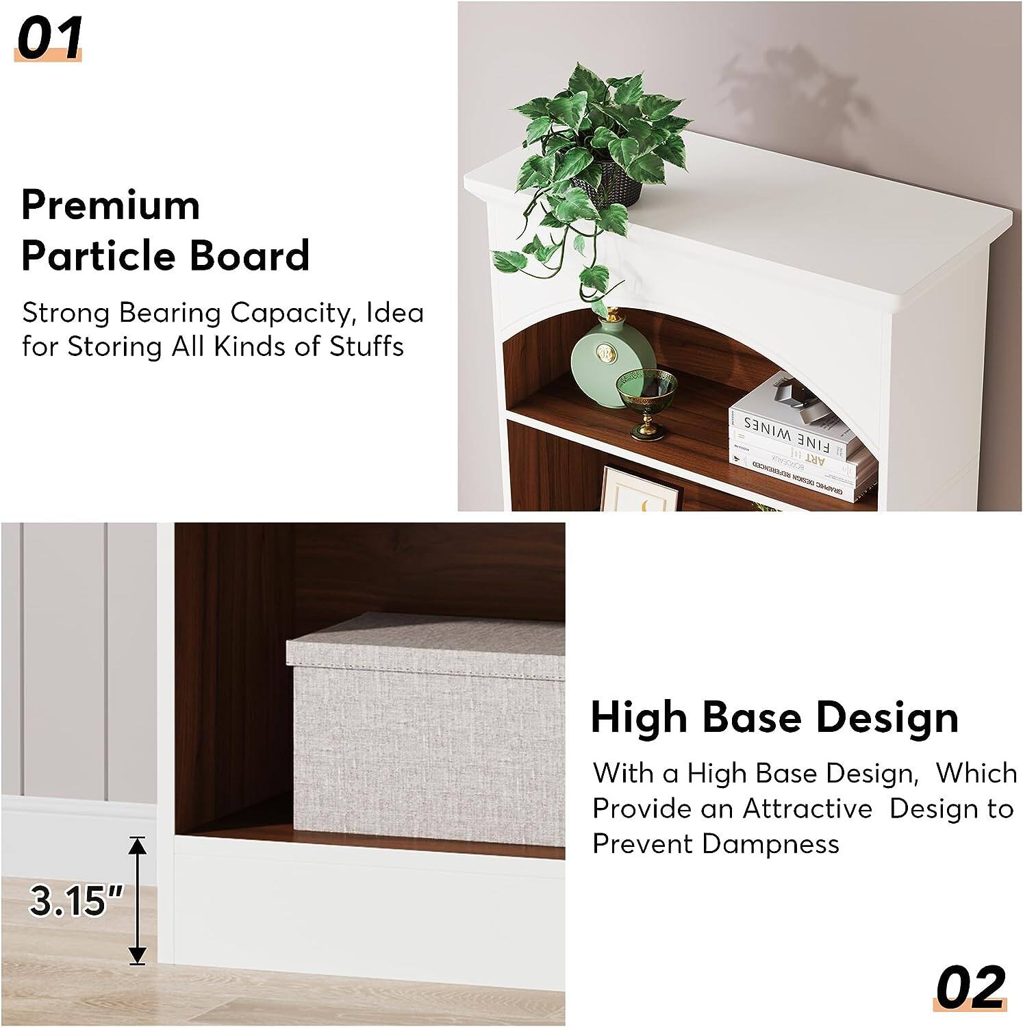 01

Premium Particle Board
Strong Bearing Capacity, Ideal for Storing All Kinds of Stuffs

WINES FINE ART

3.15"

High Base Design
With a High Base Design, Which Provide an Attractive Design to Prevent Dampness

02