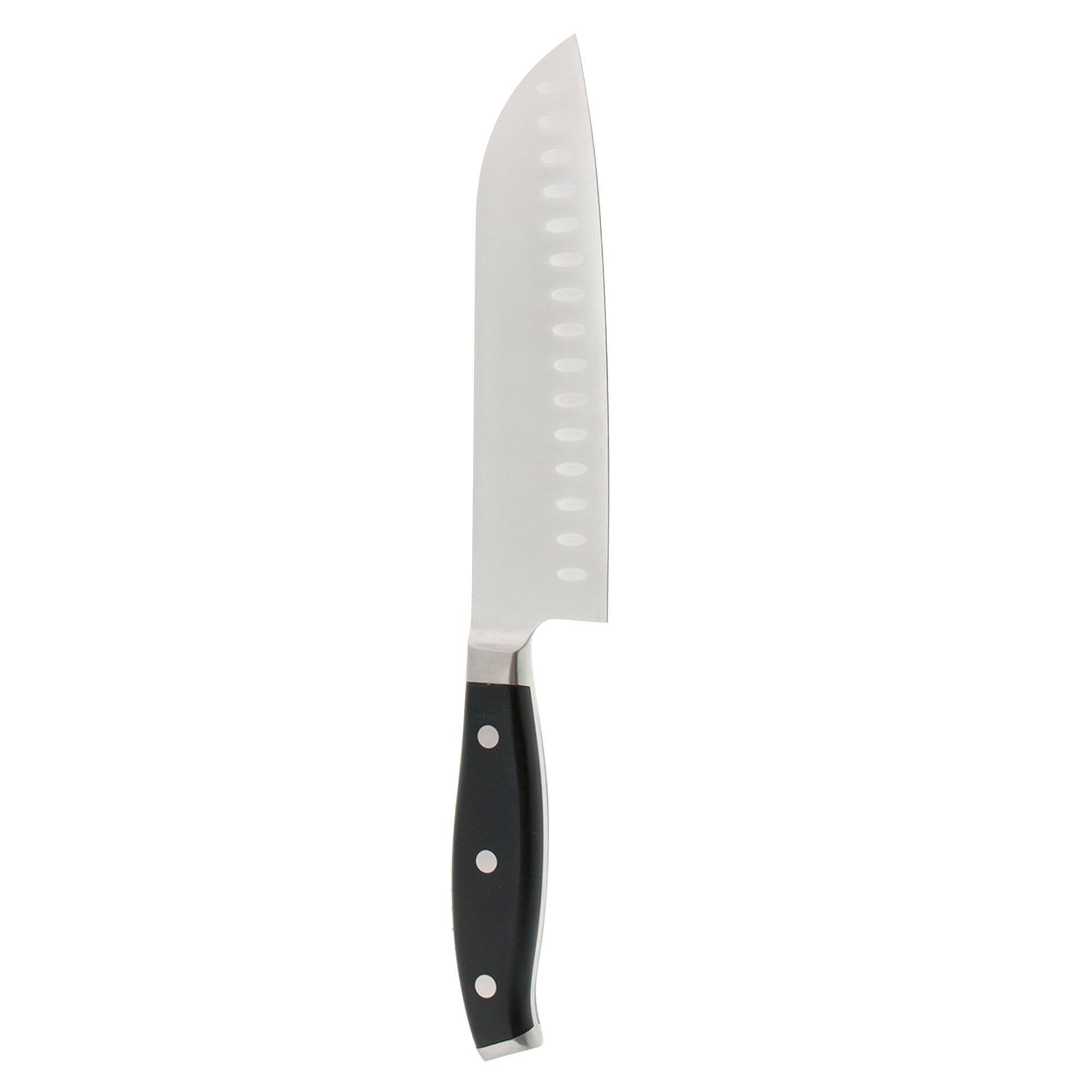 Alt View 3. Henckels - Henckels Forged Premio 7-inch Hollow Edge Santoku Knife - Stainless Steel.