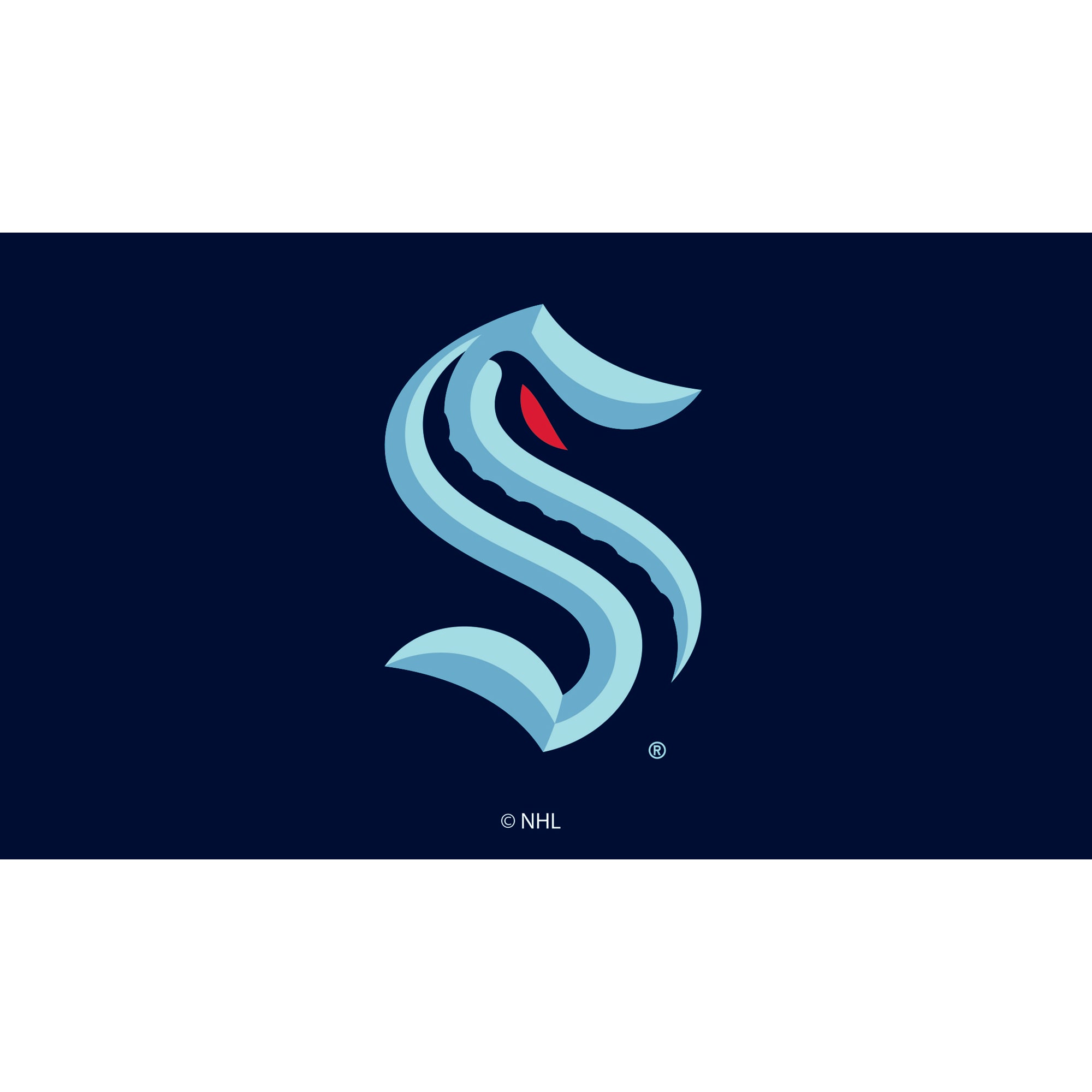 Front. Evergreen Enterprises - Seattle Kraken 28" x 16" Turf Mat - Multicolor.