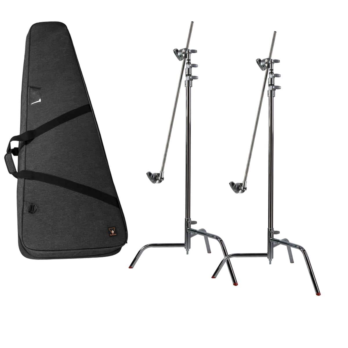 "Matthews - 40"" C+ Stand with Turtle Base, Grip Head and Arm, Chrome, 2-Pack, Bundle with Slinger L7 BigBag 2 Durable Case" price history on PriceWatchPro