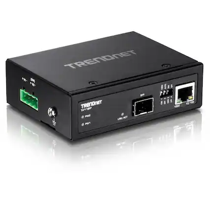 TRENDNET
TF11SFP
10/100/1000
LINK/ACT
PW1
PW2
10/100
1000