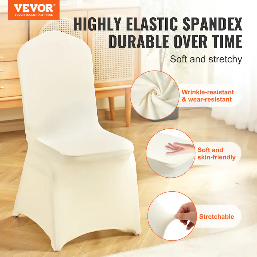 VEVOR Stretch Spandex Folding Chair Covers, Universal Fitted Chair