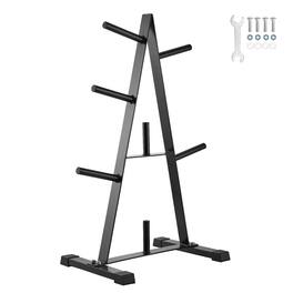 VEVOR - Weight Plate Rack, A Frame Weight Plate Tree for 1-Inch Weight Plates, Standard Weight Plate Tree - Black (Powder Coated Gloss Finish)