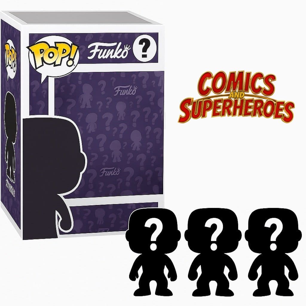 Set of 3 Surprise Mystery Comics & Superheroes Funko Pop! Randomly Selected - Black price history on PriceWatchPro