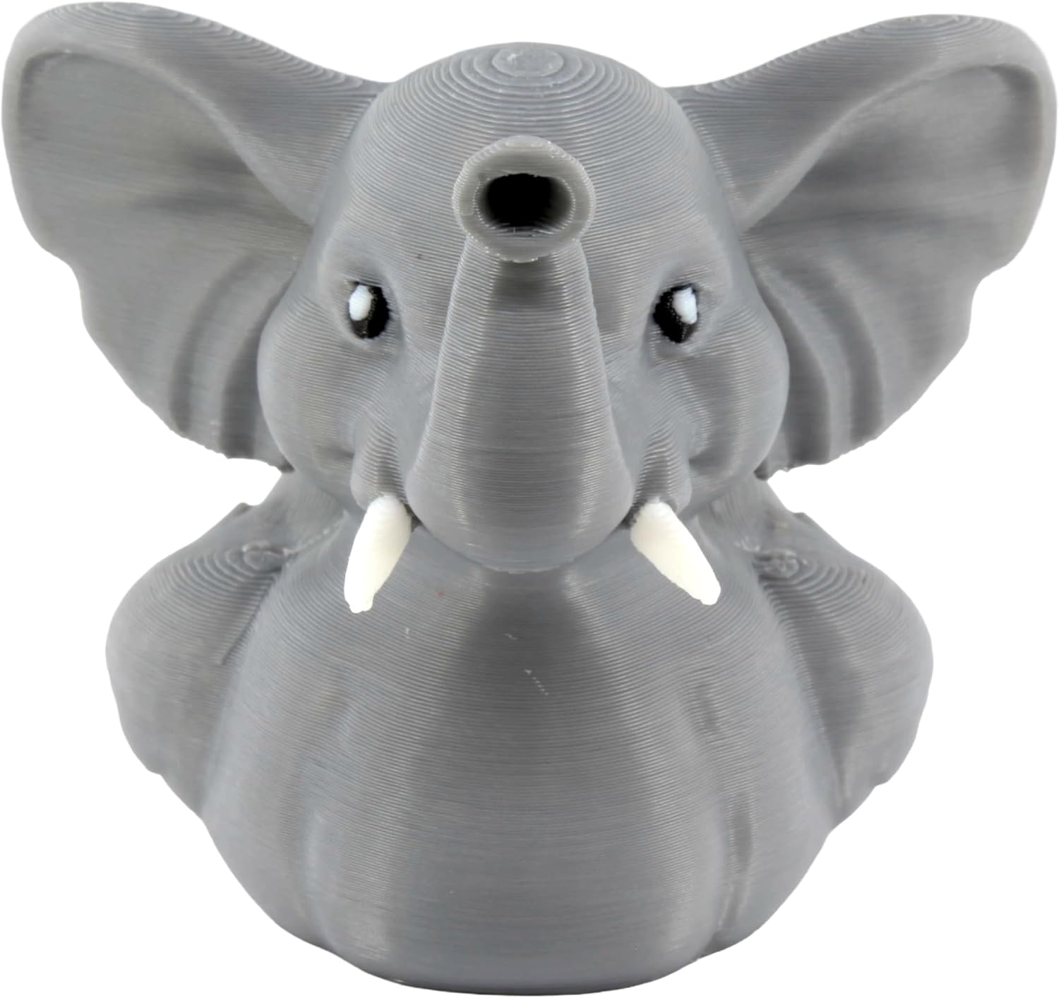 Angle. JuzToys - Elephant Duck Figurine, 4x4 Ducking, Fun Car Dashboard Accessory, Unique Elephant Gifts, Ducks for Cars by PowerTRC - Gray.