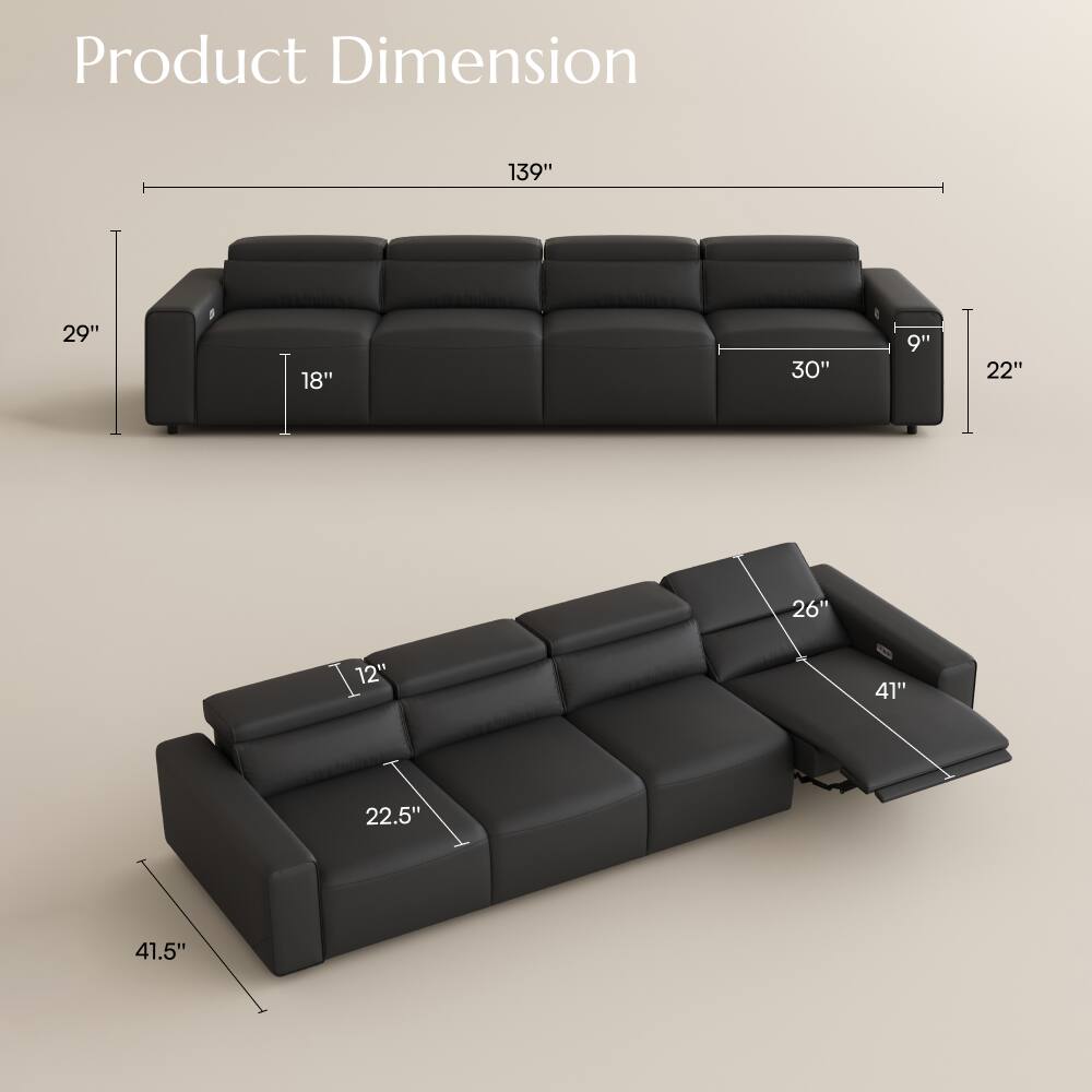 Product Dimension
139"
29"
18"
30"
9"
22"
26"
12"
41"
22.5"
41.5"