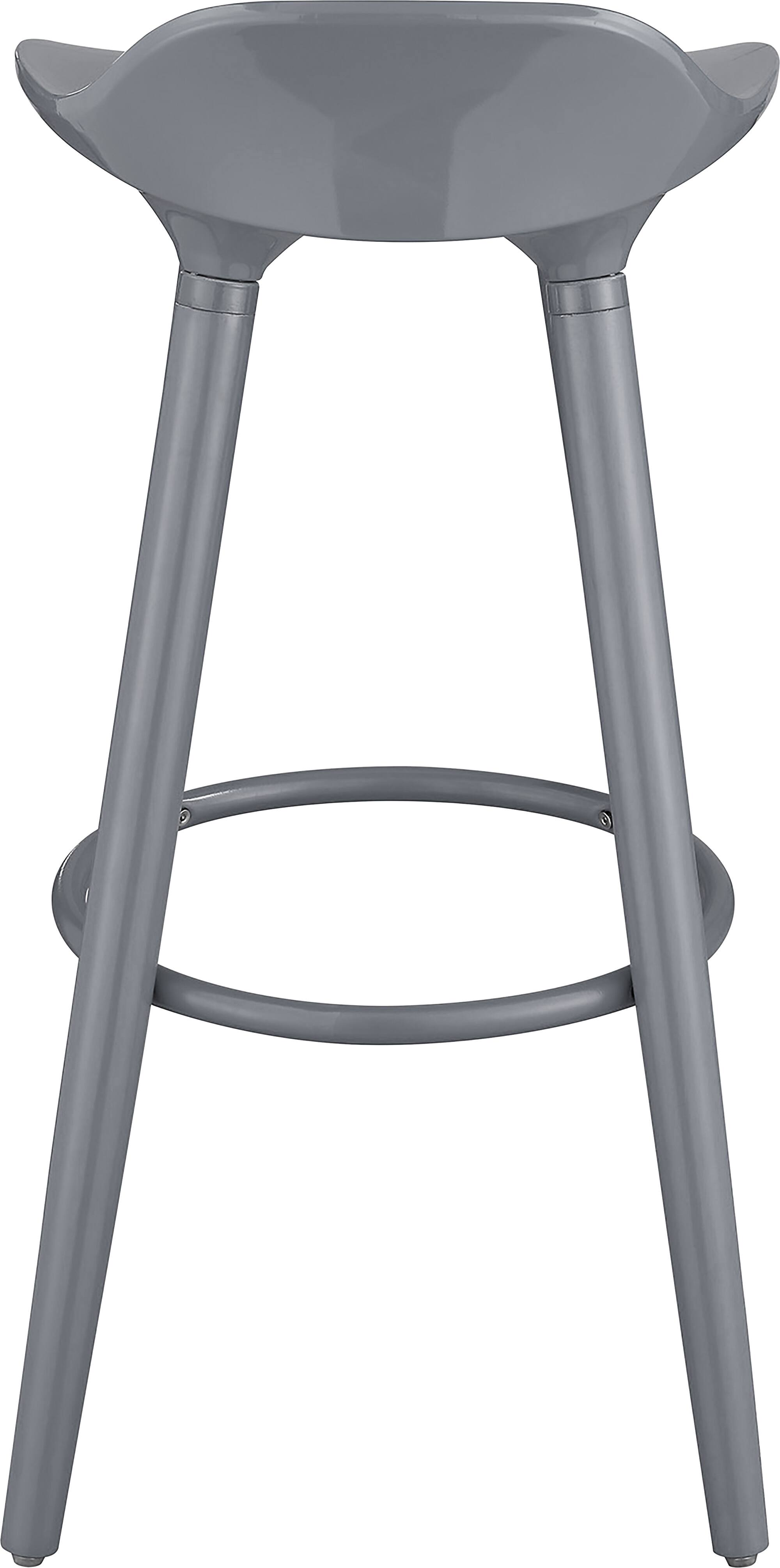 Alt View 12. Elle Decor - Caroline Wood Bar Stool - Gray.