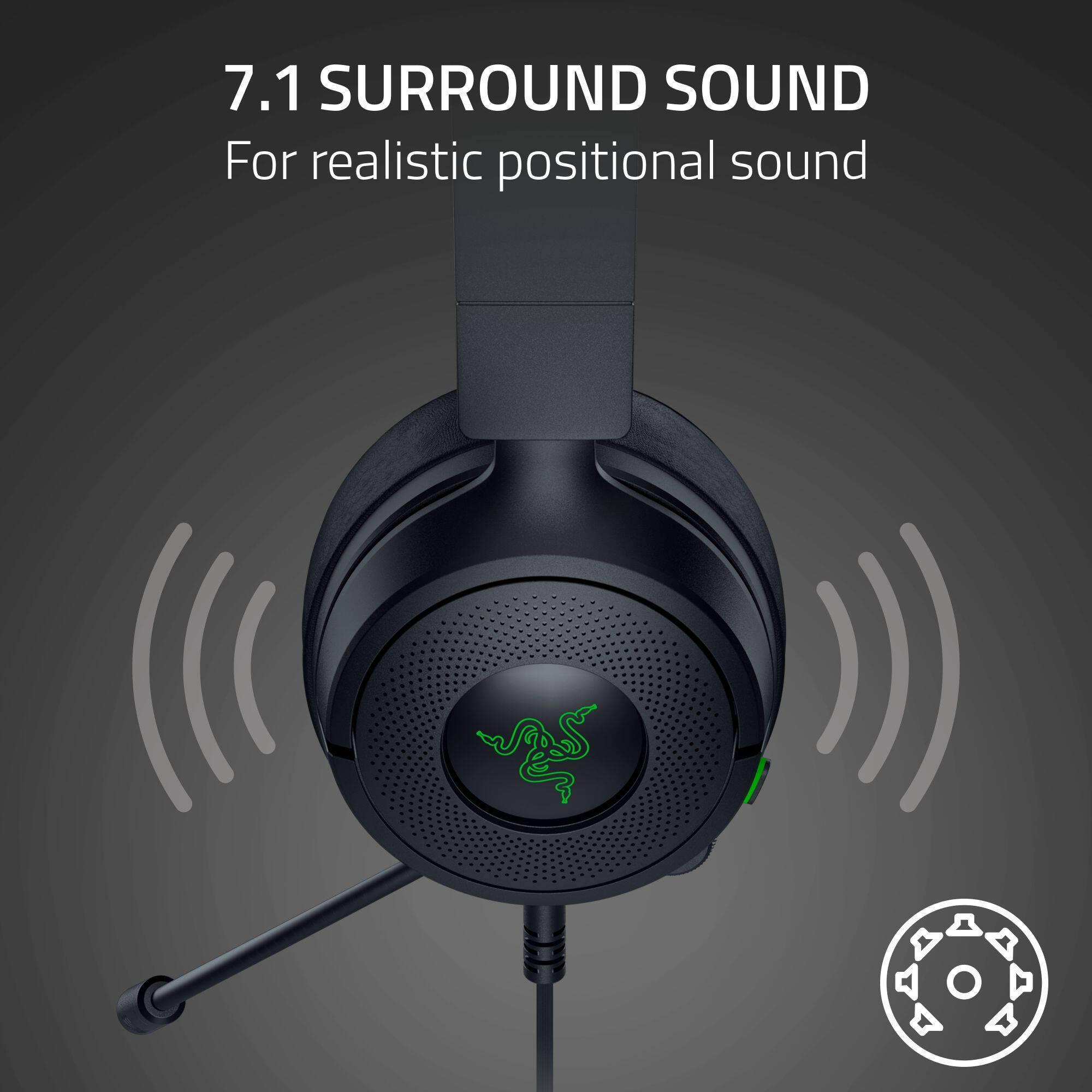7.1 SURROUND SOUND  
For realistic positional sound