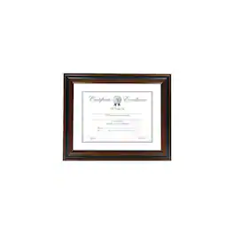 Staples - Document & Certificate Frame for Diplomas and Awards, Plastic - Redwood