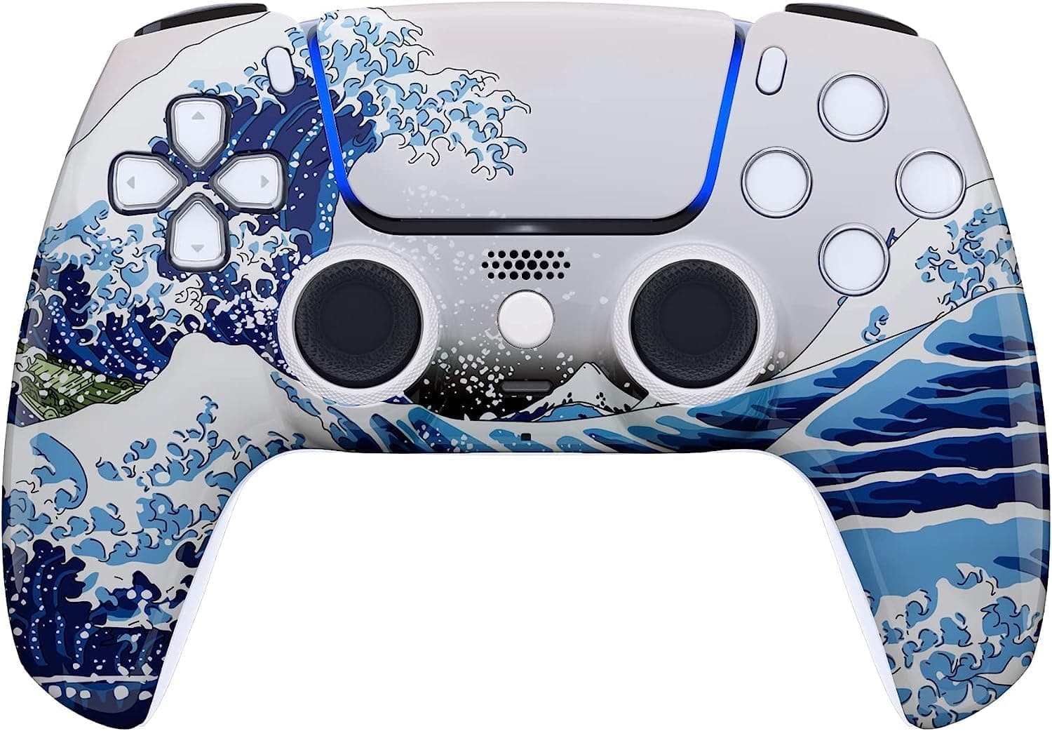 Front. Custom Controllerzz - Custom Wireless Controller for PS5 - Waves.