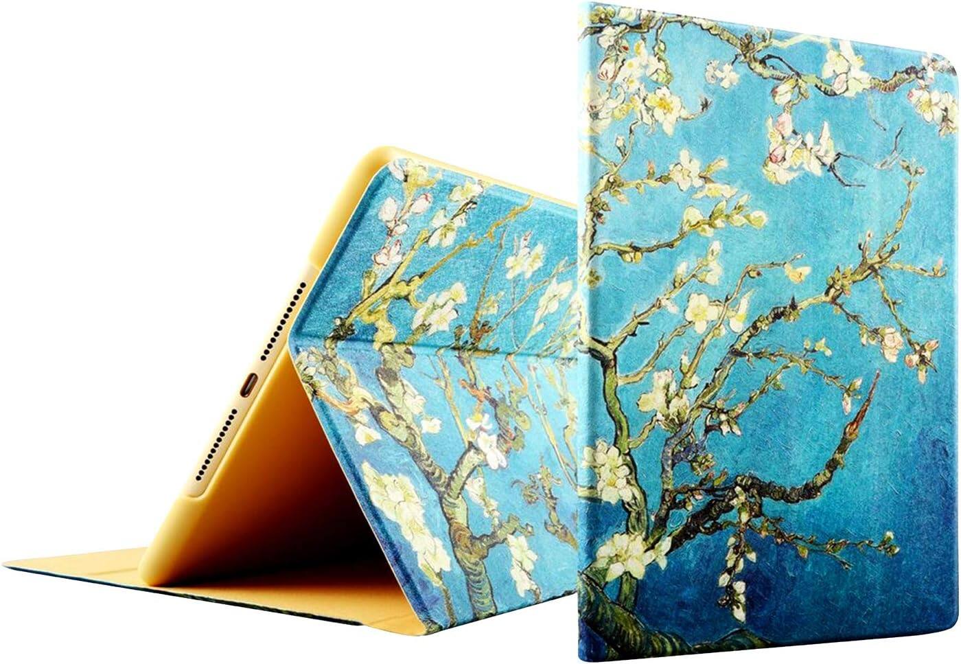 Left. DuraSafe Cases - iPad Pro 9.7" 2016 Printed Slim Folio Smart Cover A1673 A1674 A1675 - Blossom.