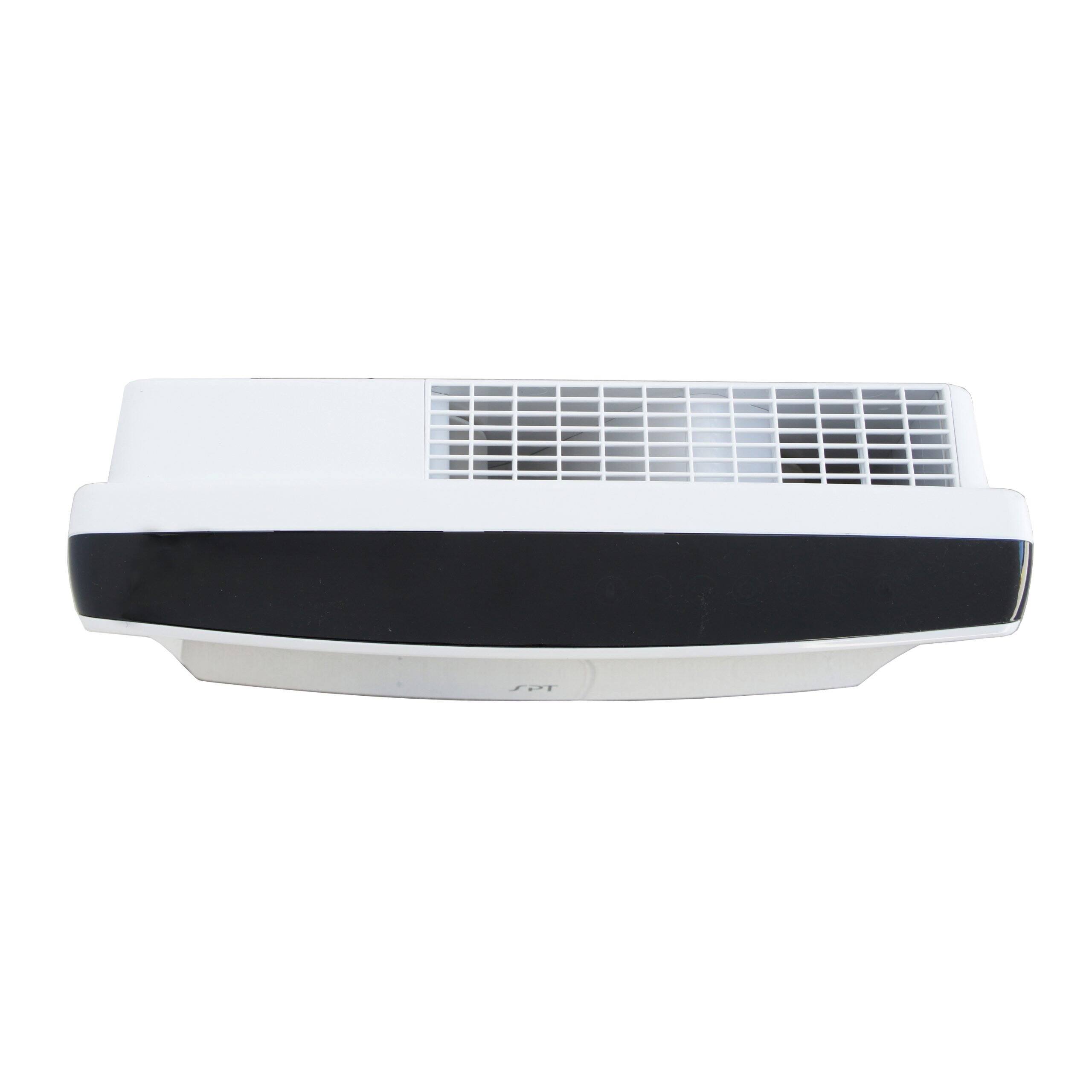 Alt View 3. SPT - Dual DC-Motor Air Cleaner with Air Quality Detector - White.