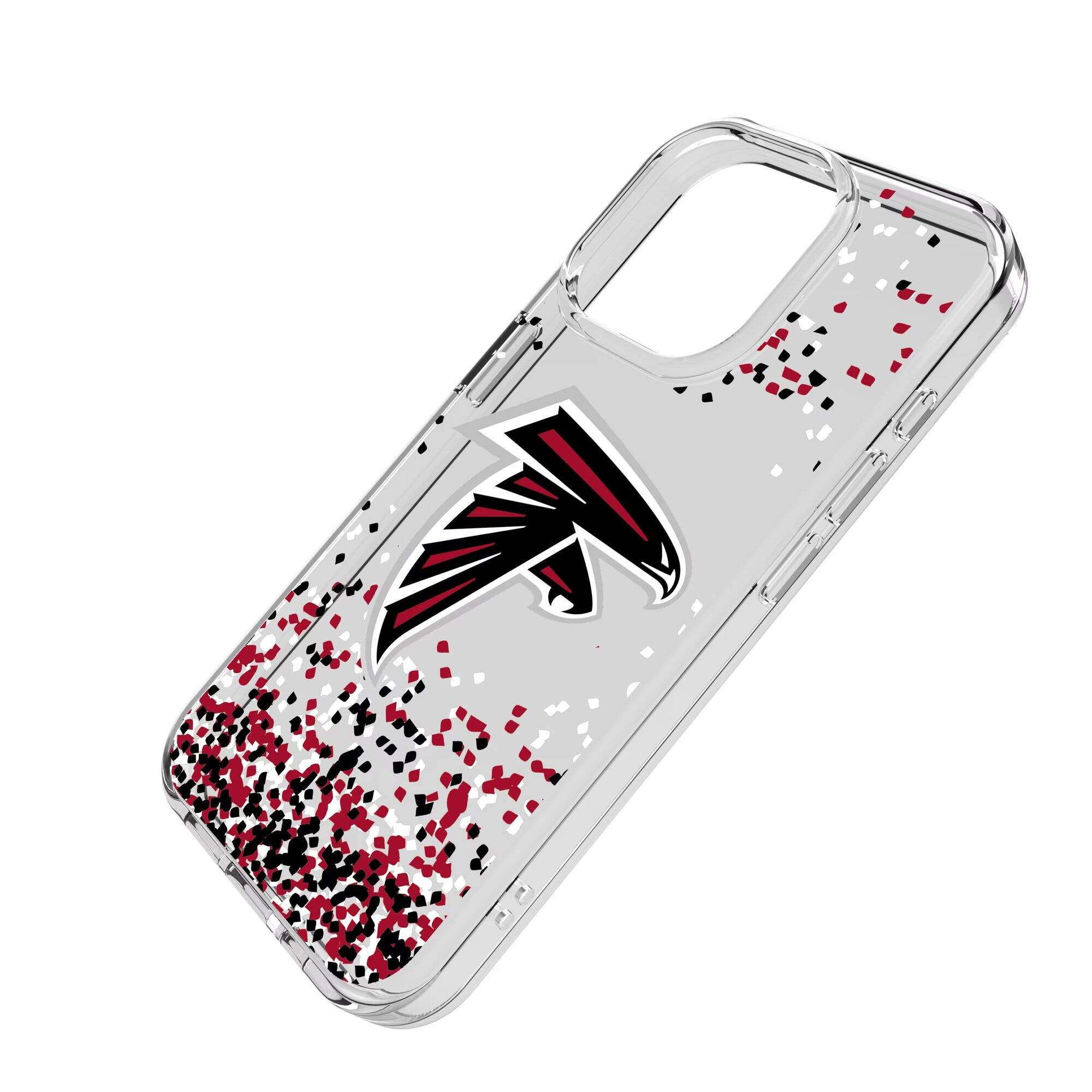 Alt View 1. Keyscaper - Atlanta Falcons iPhone Clear Case with Confetti Design - 15 - Multicolor.