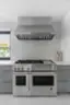 Alt View 14. JennAir - Pro-Style 48" Externally Vented Range Hood - Lustre Stainless.