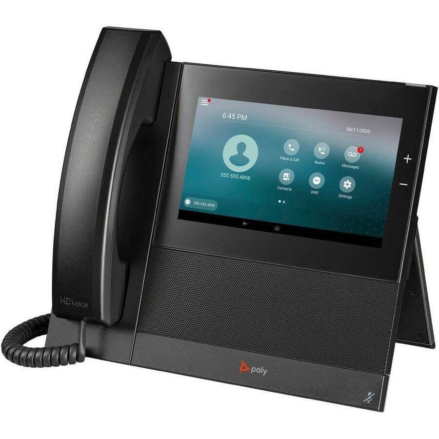 6:45 PM  
06/11/2020  

555.555.4898  

Place a Call  
Contacts  
Dial  
Redial  
Messages  
Settings  

HD Voice  
Poly