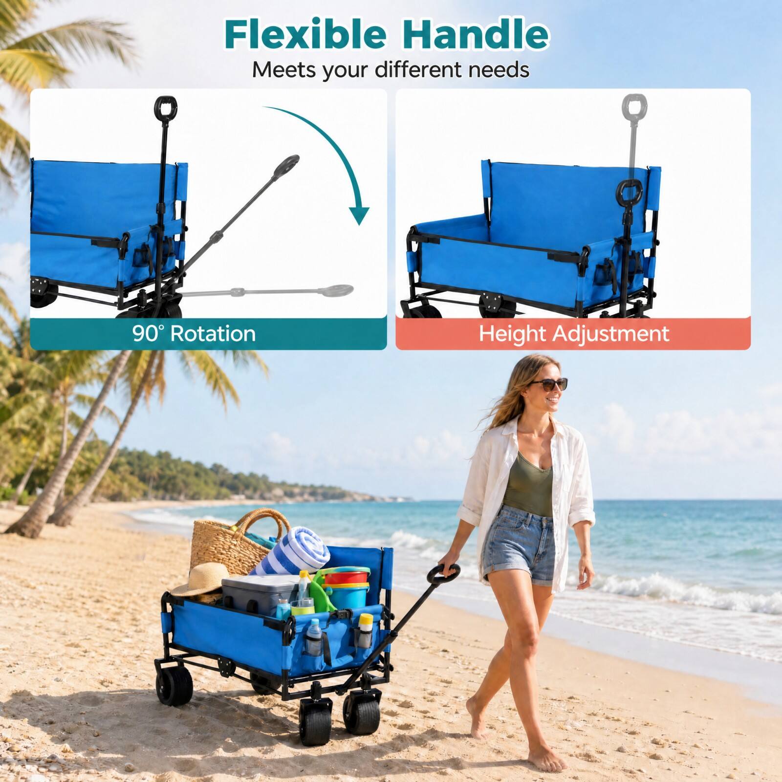 Flexible Handle  
Meets your different needs  
90° Rotation  
Height Adjustment