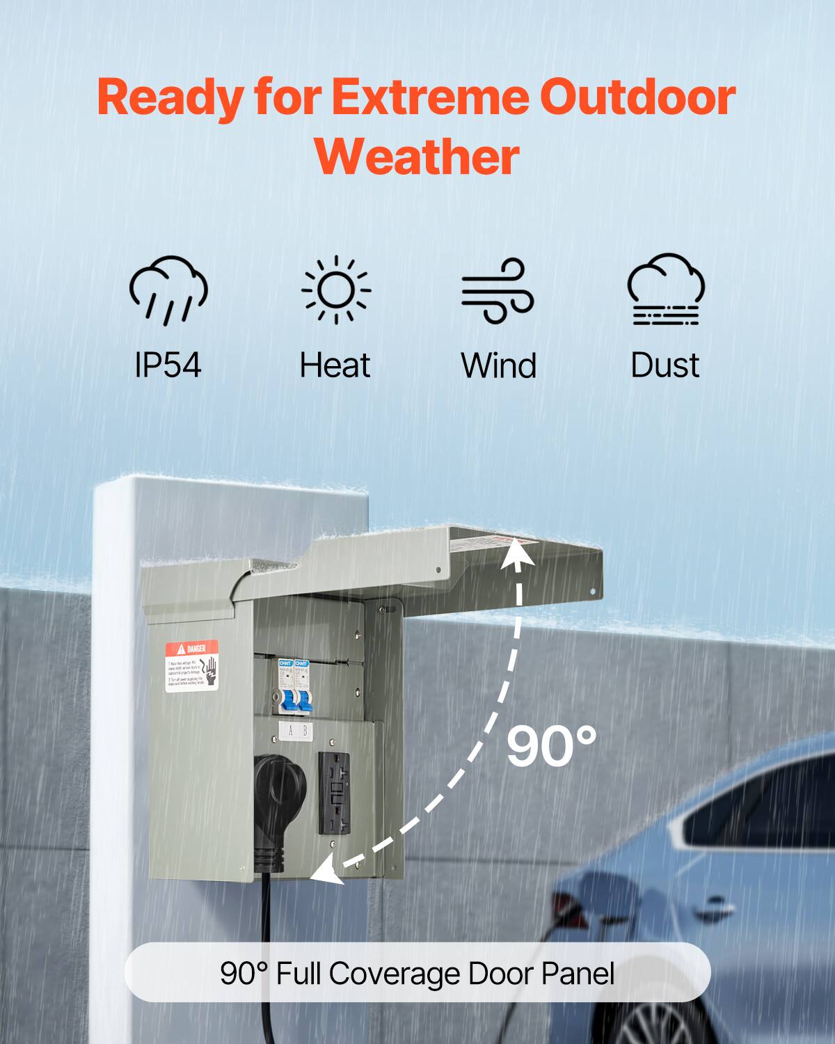 Ready for Extreme Outdoor Weather

IP54
Heat
Wind
Dust

DANGER

90° Full Coverage Door Panel