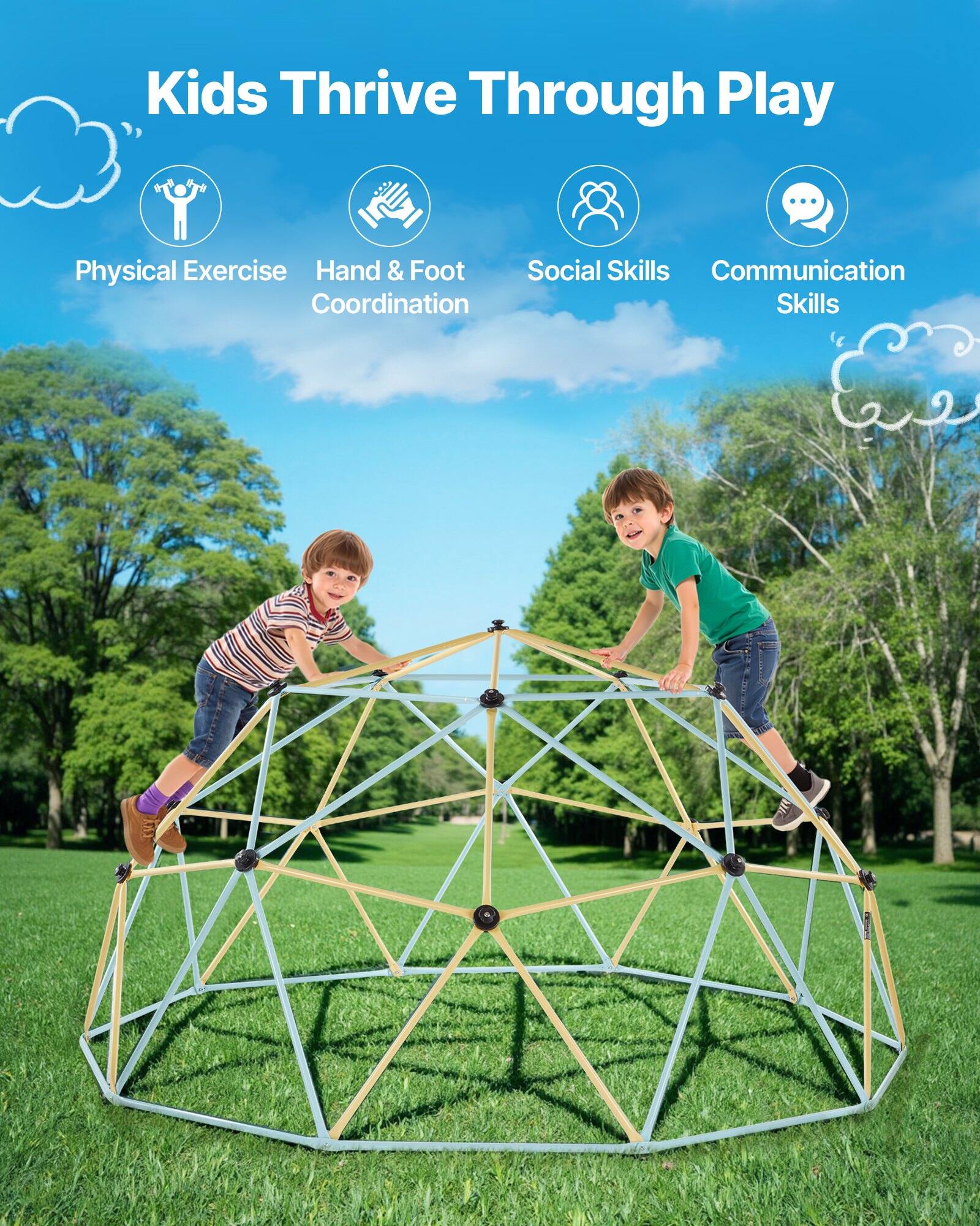 Kids Thrive Through Play

- Physical Exercise
- Hand & Foot Coordination
- Social Skills
- Communication Skills