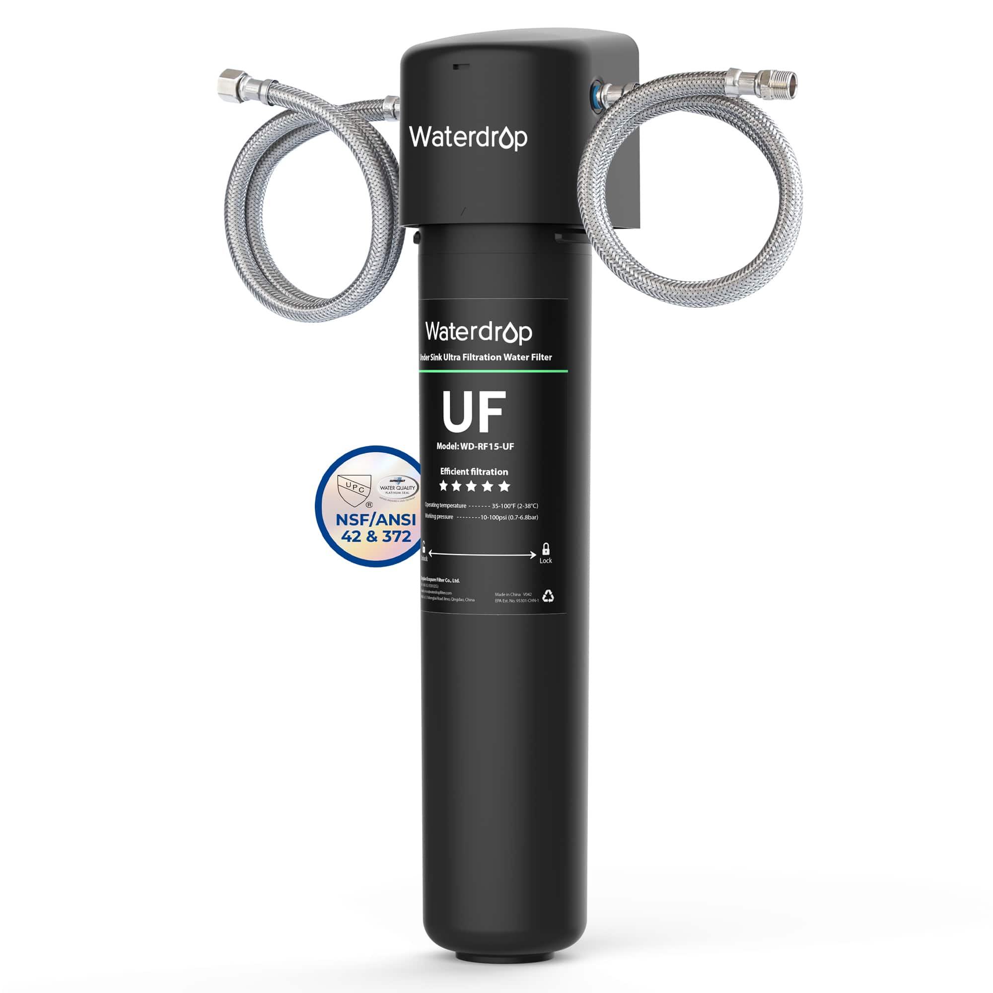 Waterdrop - 15UA-UF 0.01 μm Ultra Filtration Under Sink Water Filter for Baçtёria Reduction, 𝟐 𝐘𝐞𝐚𝐫𝐬 - Black price history on PriceWatchPro