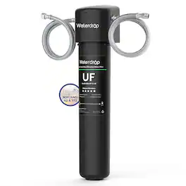 Waterdrop - 15UA-UF 0.01 μm Ultra Filtration Under Sink Water Filter for Baçtёria Reduction, 𝟐 𝐘𝐞𝐚𝐫𝐬 - Black