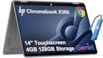 hp Chromebook X360
14" Touchscreen
4GB 128GB Storage
Gemini