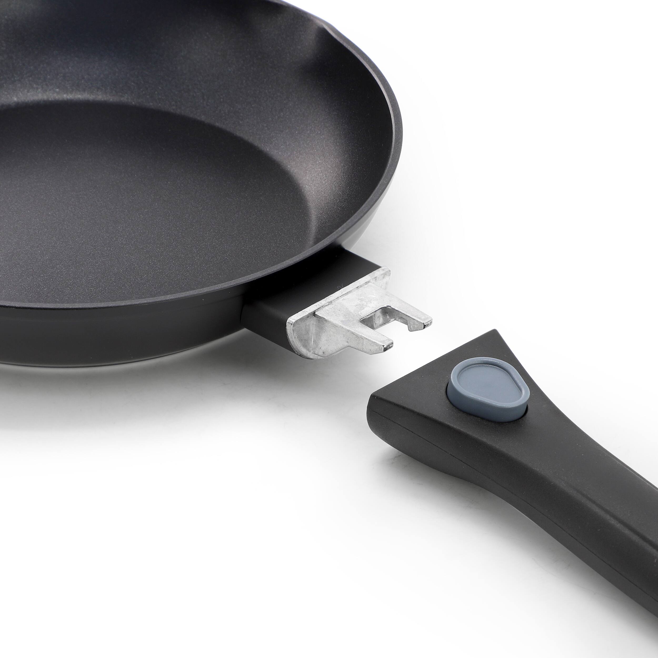 Alt View 2. Oster - Oster Smarthandle Advance 3 Piece Nonstick Aluminum Frying Pan Set in Black - Black.