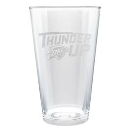 Great American Products - Oklahoma City Thunder Etched 16oz. Rally Cry Pint Glass - Multicolor
