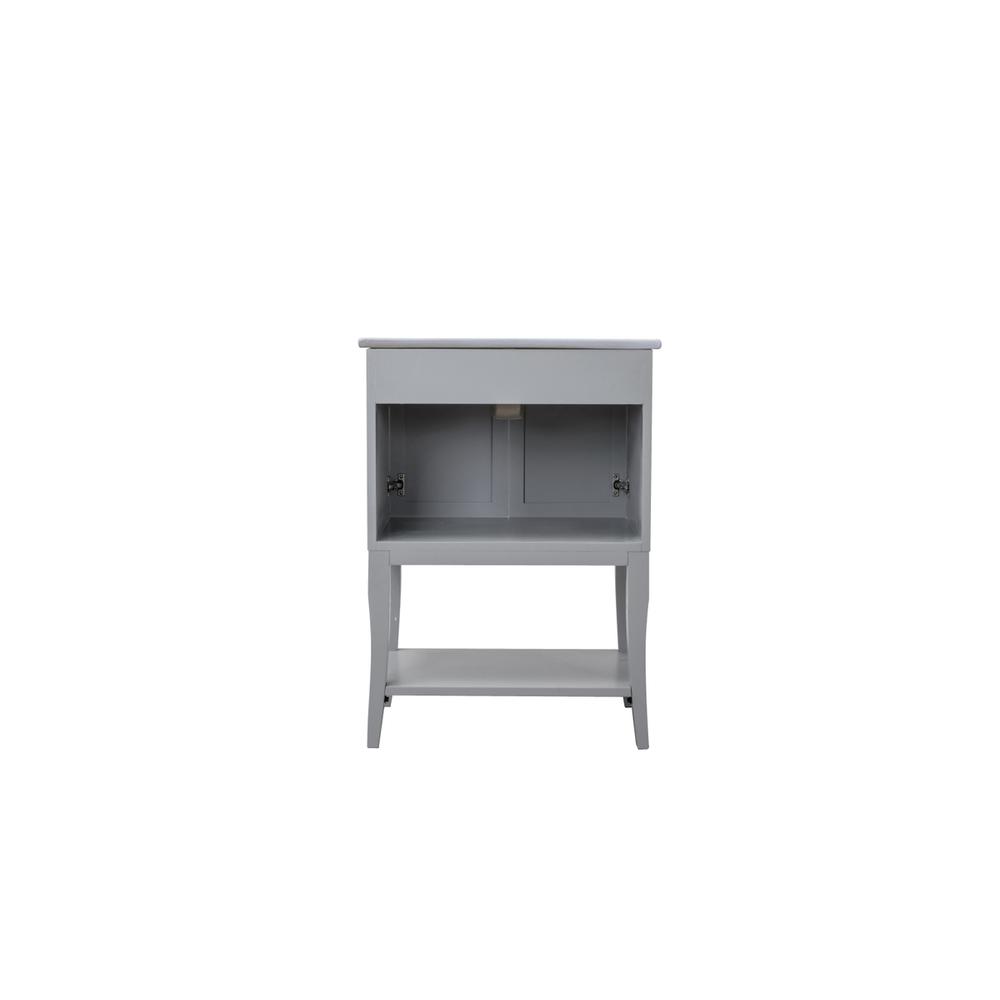 Alt View 2. Elegant Kitchen and Bath - 2 Doors Cabinet 24 In. X 18 In. X 34 In. In Grey - Grey.