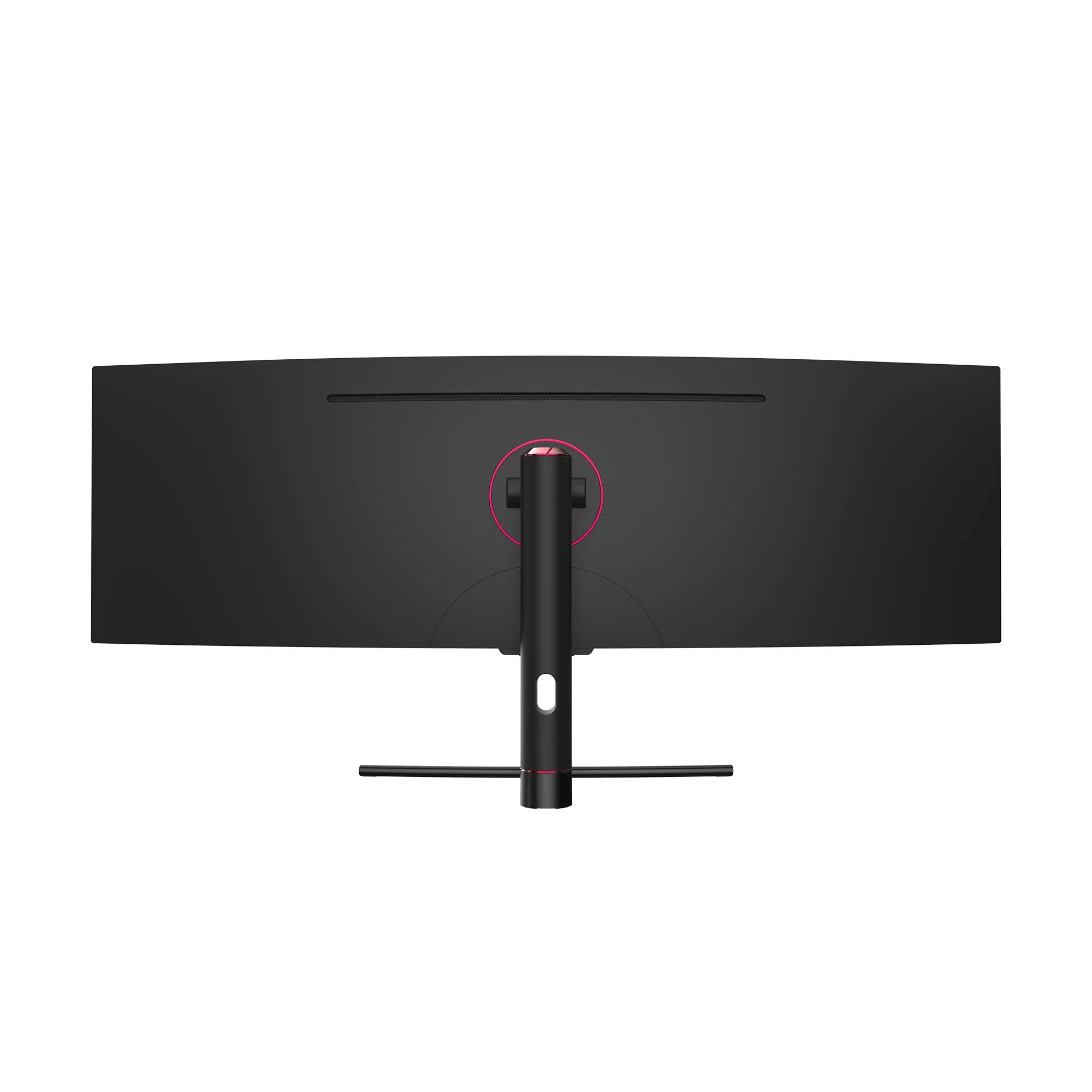 Back. Deco Gear - 49-Inch Curved Ultrawide Monitor DQHD 5120x1440, 120Hz, 101% NTSC, 100% sRGB, FreeSync - Black.